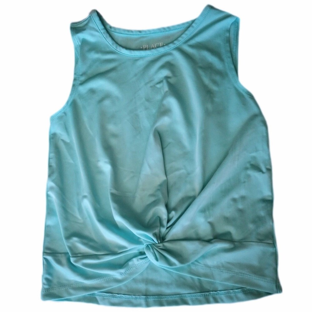 Children's Place Blue Knotted Tie Tank Top sz M 7/8 Girls